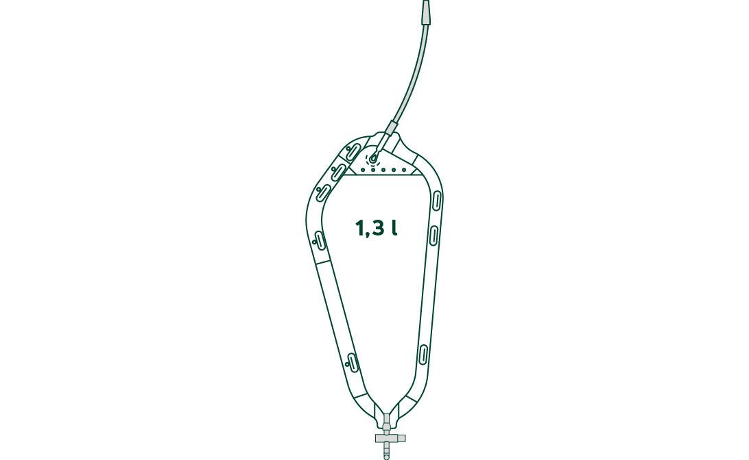 SAUER-Rollibeutel – mit fest montiertem Adapter – steril